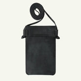 Phone pouch black color leather by Mayacraft